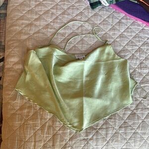 Light Green Satin Cami Top